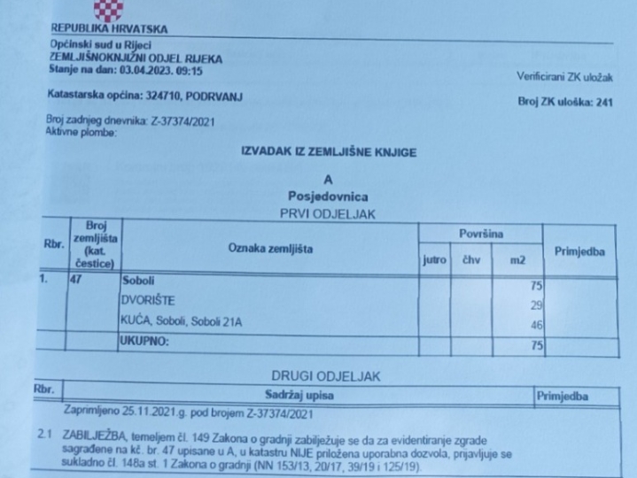 Grobnik - Soboli, starina prodajem