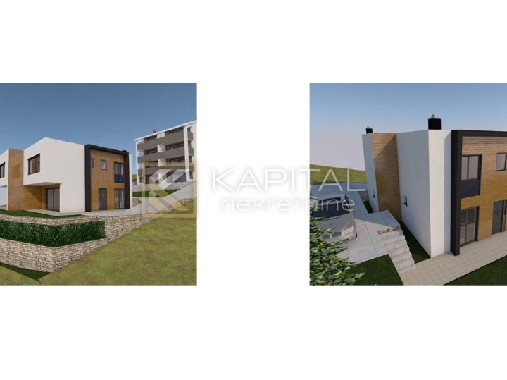 Dramalj, novogradnja, dvoetažni stanovi, pogled na more