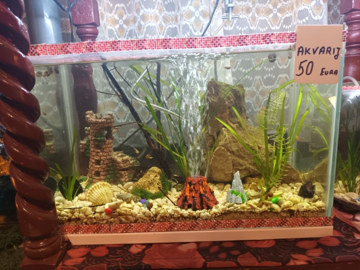 Akvarij ukrasni, šesterokutni