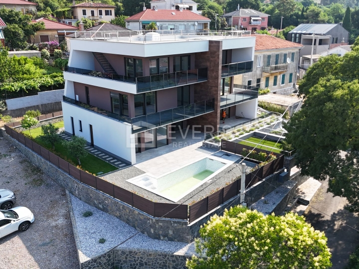 Rijeka, Kantrida, stan 87 m2 u novogradnji, garaža, pogled