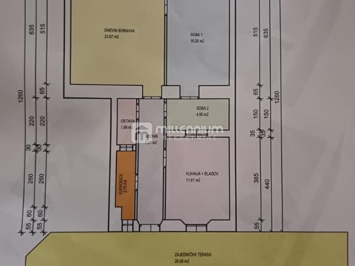 Rijeka, Centar, 66.89m2, 2 sobni stan