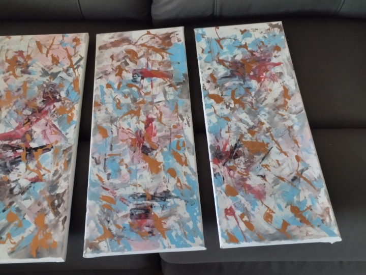 Triptih acryl na platnu