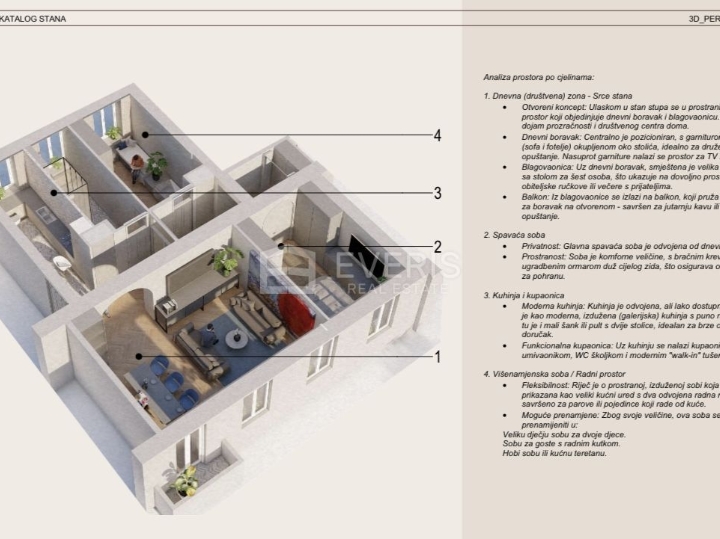 Rijeka, stan u centru grada, 110 m2