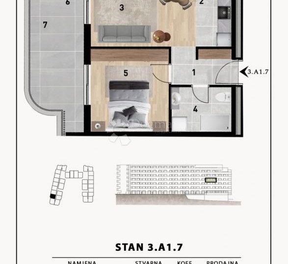 Treći kat, novogradnja A1.7