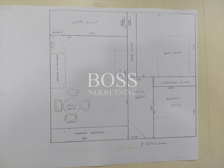 Podmurvice, 1S+DB, 45m2, 166.000€