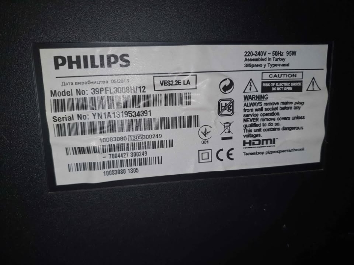 39" Philips LED Full HD tv, dvb-t1, HDMI