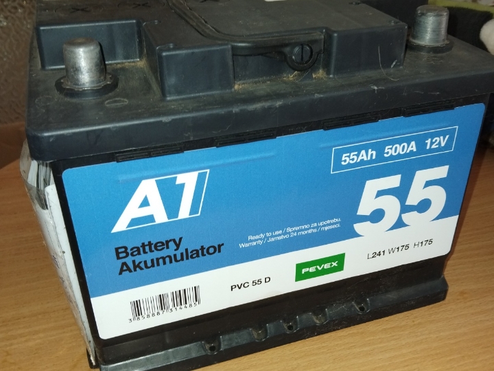 Akumulator A1 12v 55Ah pod garancij