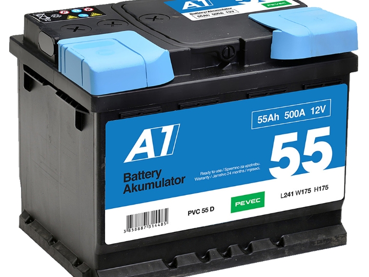 Akumulator A1 12v 55Ah pod garancij