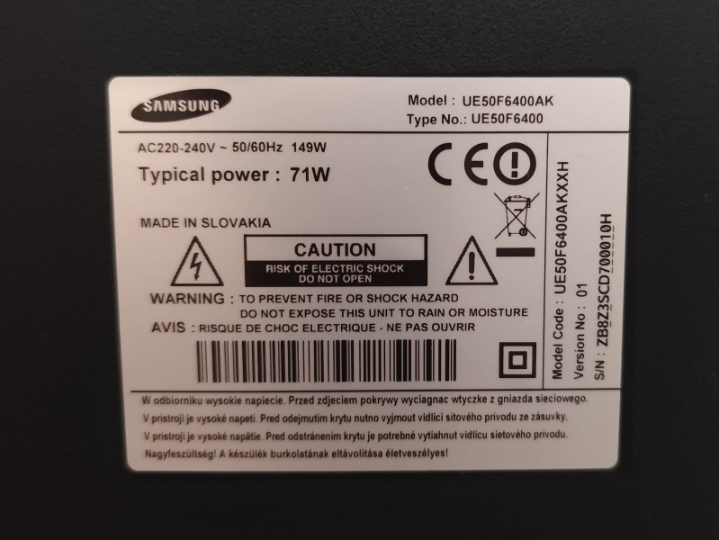 Samsung smart 127cm TV led