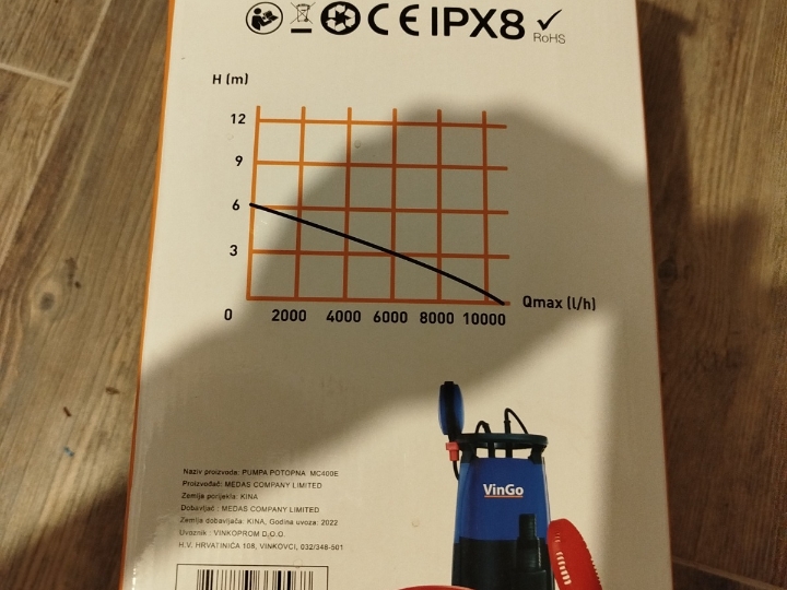 Potopna pumpa za vodu