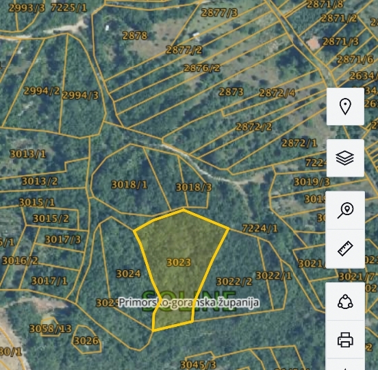 Otok Krk, zemljište