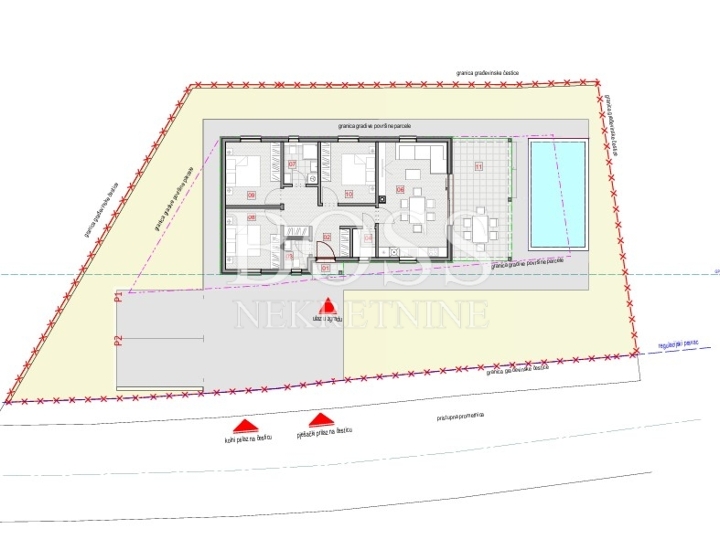 Šilo, građevinski teren 513m2, 132.000€