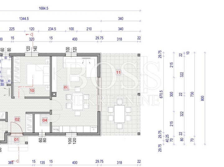 Šilo, građevinski teren 513m2, 132.000€