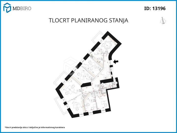 Centar grada, 2. kat, lift, tri balkona
