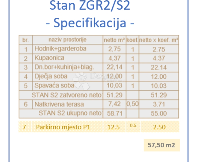 Najbolja dostupna lokacija! ZGR2/S2, 1. kat, dvije spavaće sobe