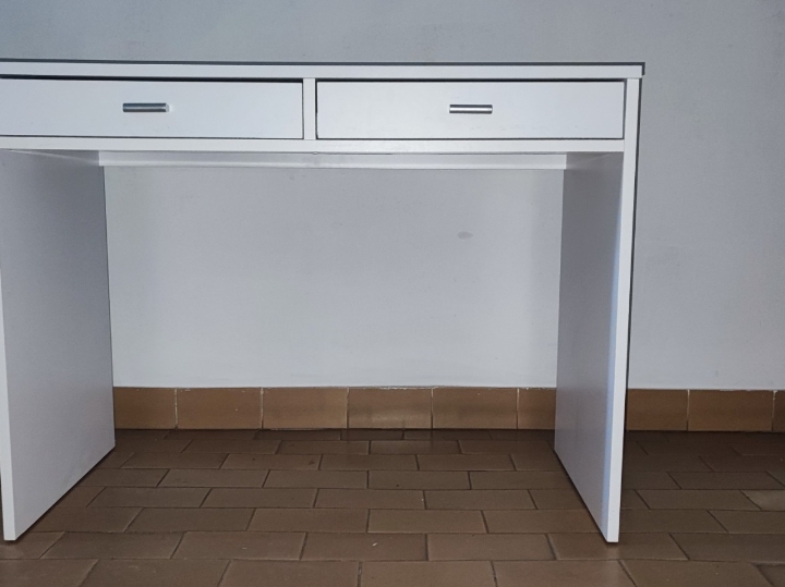 Radni stol, bijeli, 100x50x76