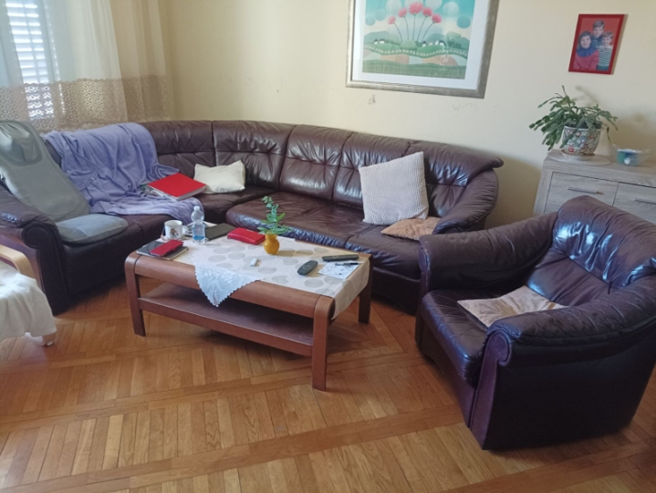 Kožna garnitura i regali