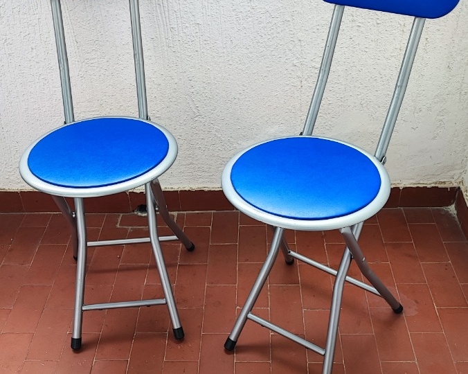 Stolica sklopiva metalna, 2 kom