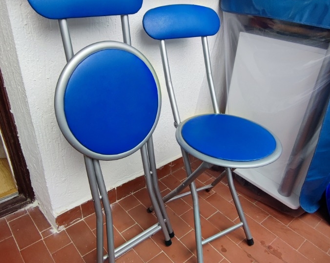 Stolica sklopiva metalna, 2 kom