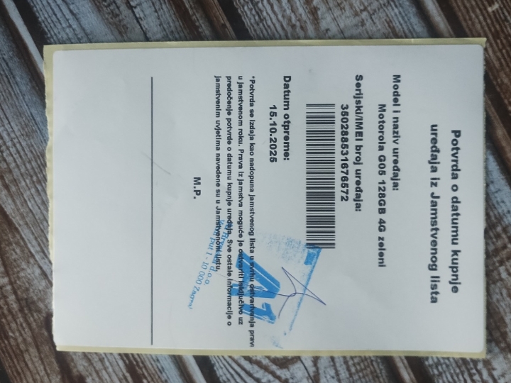 Motorola G05 nova s garancijom