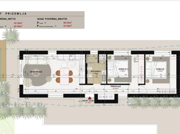 Sniženo! Građevinsko zemljište Juršići