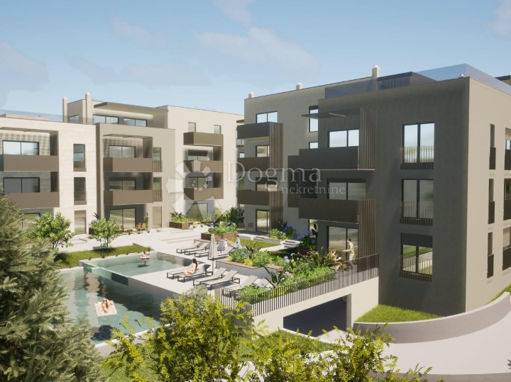 Poreč (okolica), luksuzan stan s vrtom, bazenom i garažom