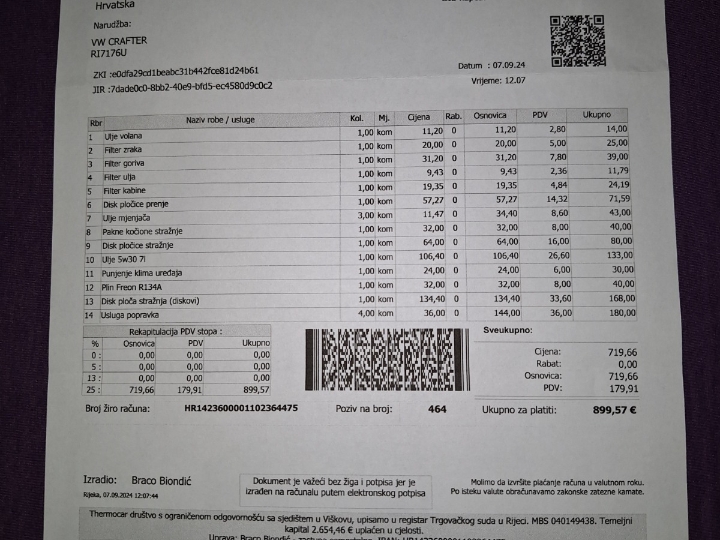 VW Crafter 2013. god.  2.0 Tdi 
