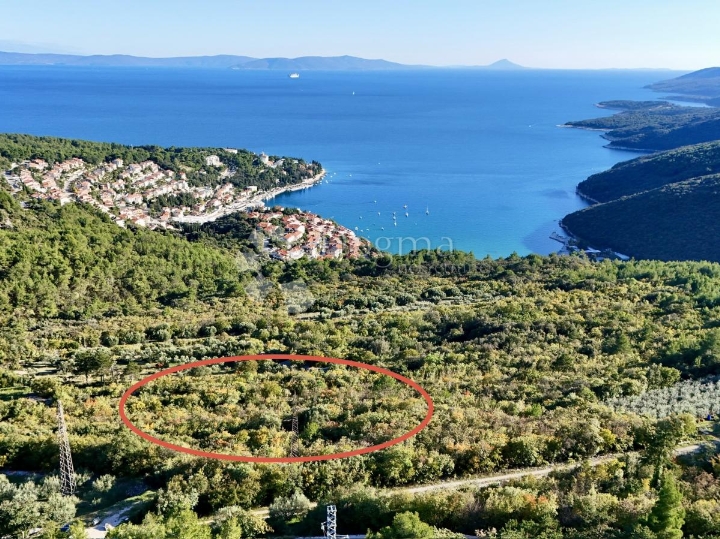 Rabac, poljop. zemljište s pogledom na more