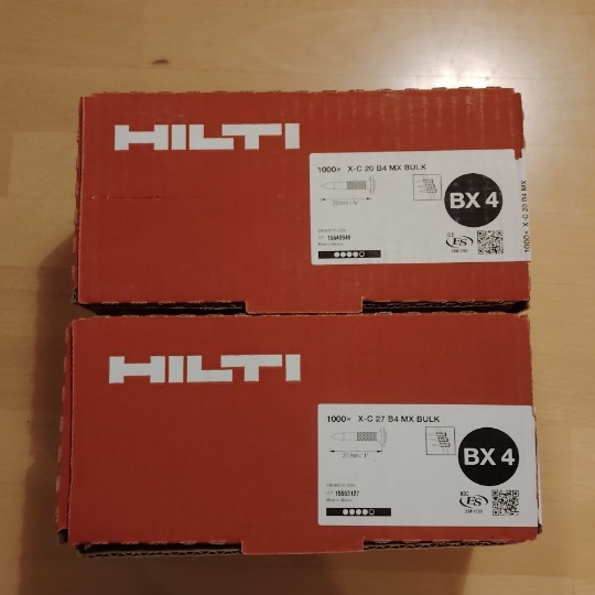 Hilti čavli za beton, Bx4