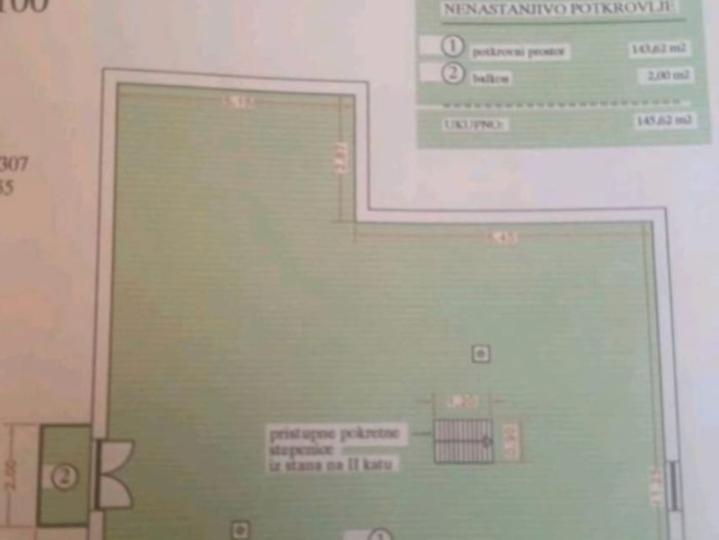 Stan 120m2 + 150 m2 potkrovlje