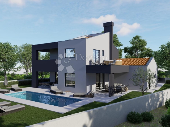 Građ. zemljište s Građ. dozvolom za obiteljsku kuću i bazen