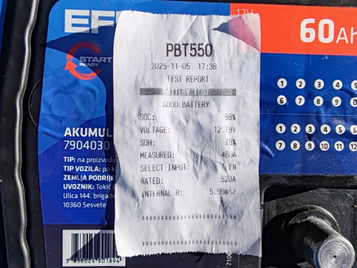 Akumulator 12V 60Ah EFB start stop