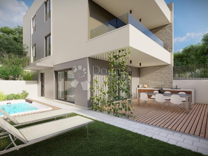 Opatija, Ika - dvoetažan stan u odličnoj novogradnji 350m do mora