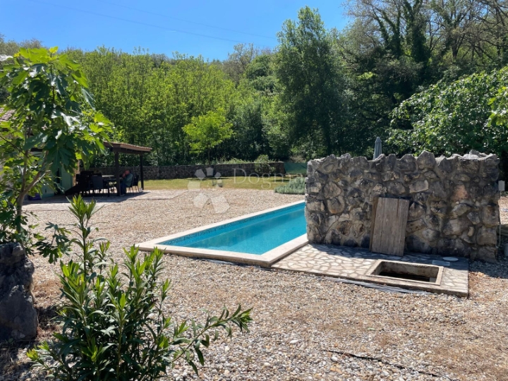 Kuća s bazenom, okružena zelenilom