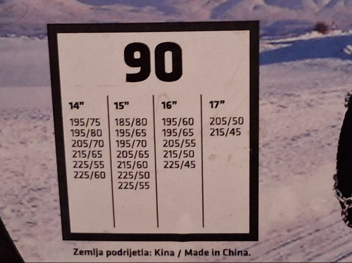 Prodajem ili mijenjam lance za snijeg