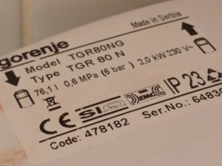 Bojler Gorenje 80 l