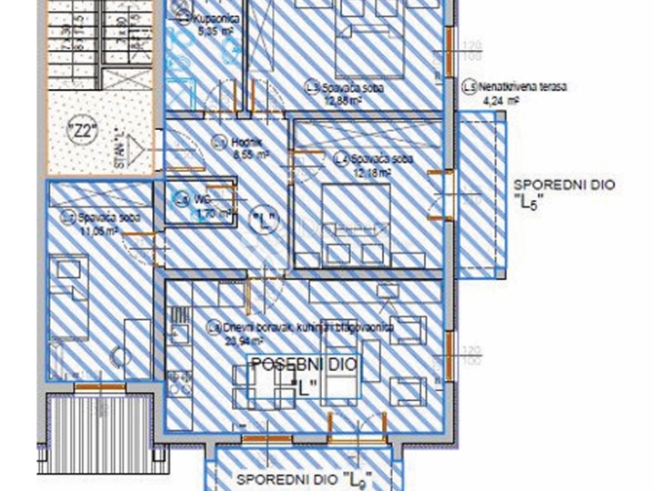 Poreč - moderan 3S stan na 3. katu s pogledom na more