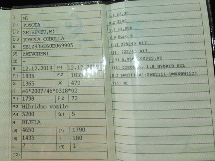 Toyota Corolla 1.8 Hybrid