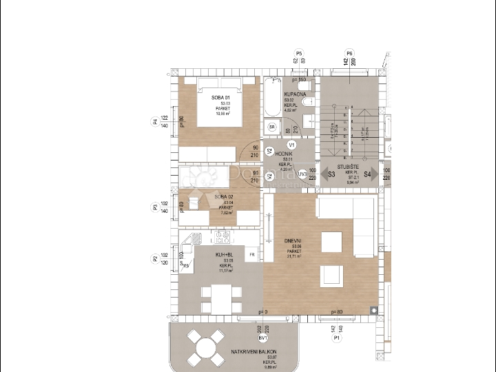 Zgrada A Stan S1 u novogradnji Kosi