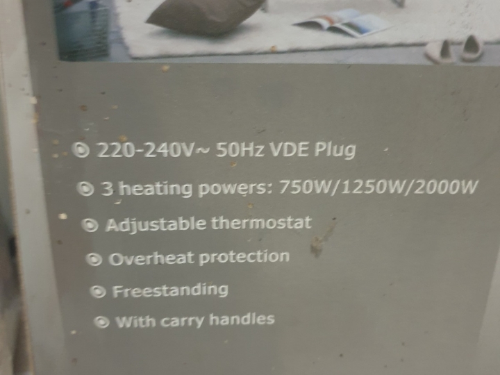 Konvektorska grijalica, nova