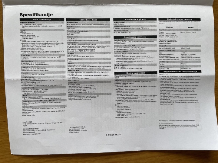 Printer-scanner Pixma MX455