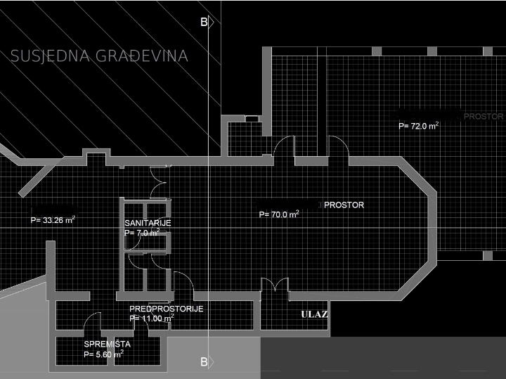 Najam poslovni prostor 180m2