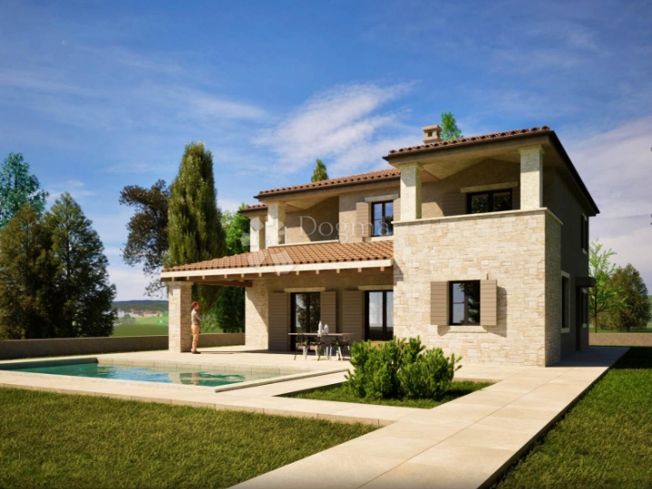 Poreč okolica - luksuzna vila s 4 spavaće sobe, pogled more!