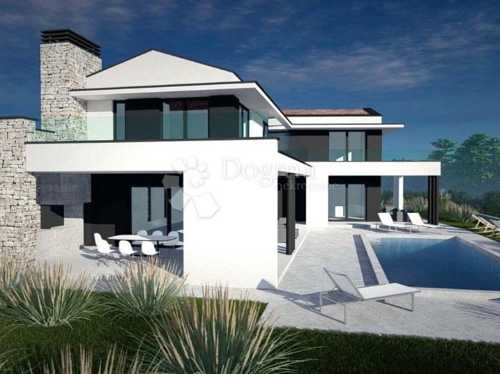 Rakalj – parcela s dozvolom, pogled na more