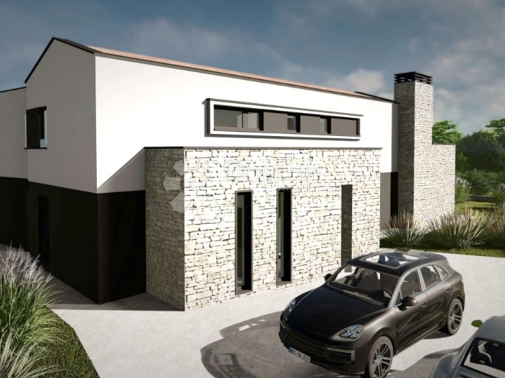 Rakalj – parcela s dozvolom, pogled na more