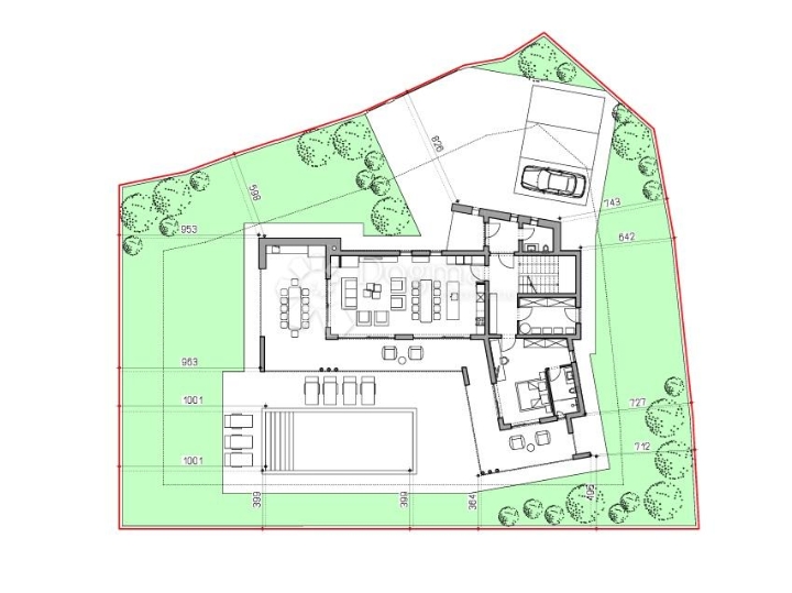 Rakalj – parcela s dozvolom, pogled na more