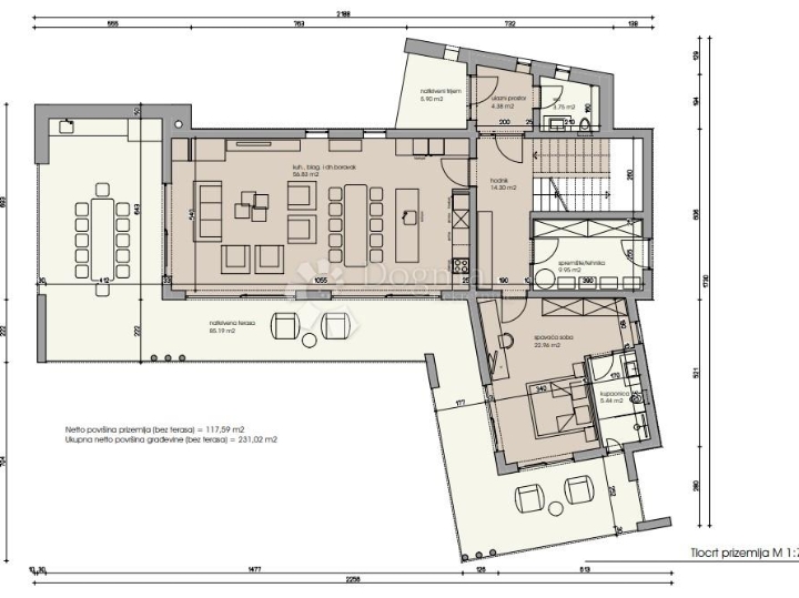 Rakalj – parcela s dozvolom, pogled na more