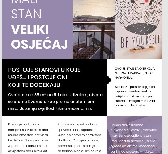 Stan s pogledom/liftom/parkingom