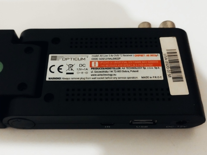 DVB-T2 AX opticum lion 5 air