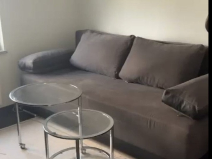 Sivi dvosjed s ležajem 200 cm